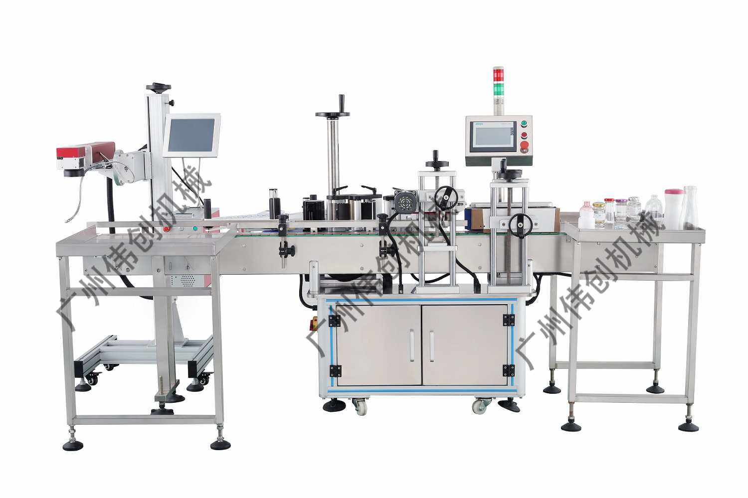全自动激光打码圆瓶贴标机